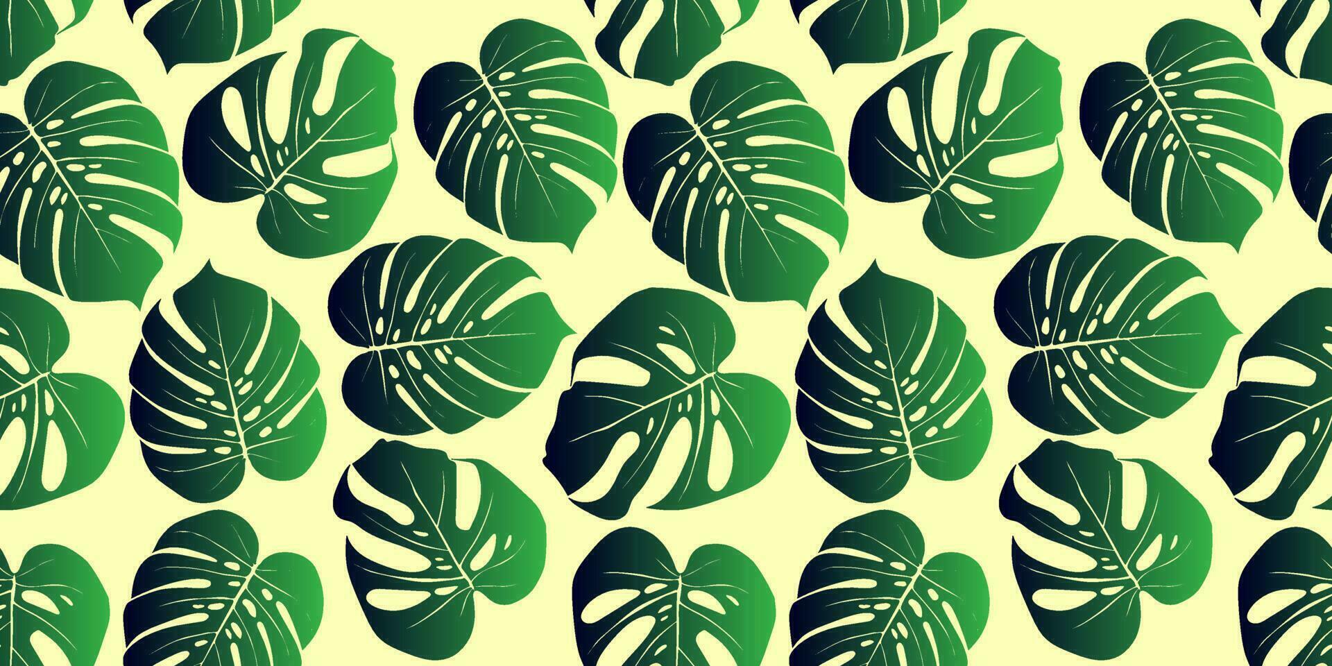 tropisch achtergrond met monstera bladeren. naadloos bloemen exotisch hawaiiaans patroon. oerwoud palm behang. vector