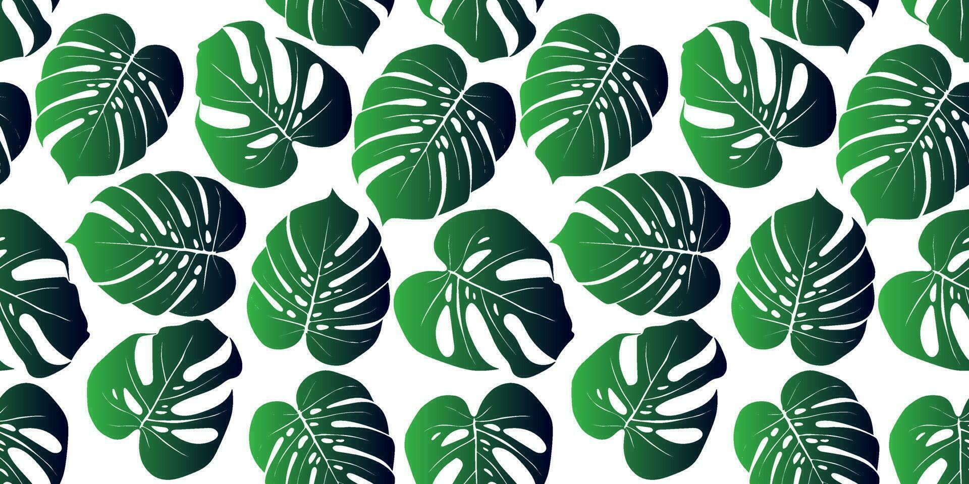 tropisch achtergrond met monstera bladeren. naadloos bloemen exotisch hawaiiaans patroon. oerwoud palm behang. vector