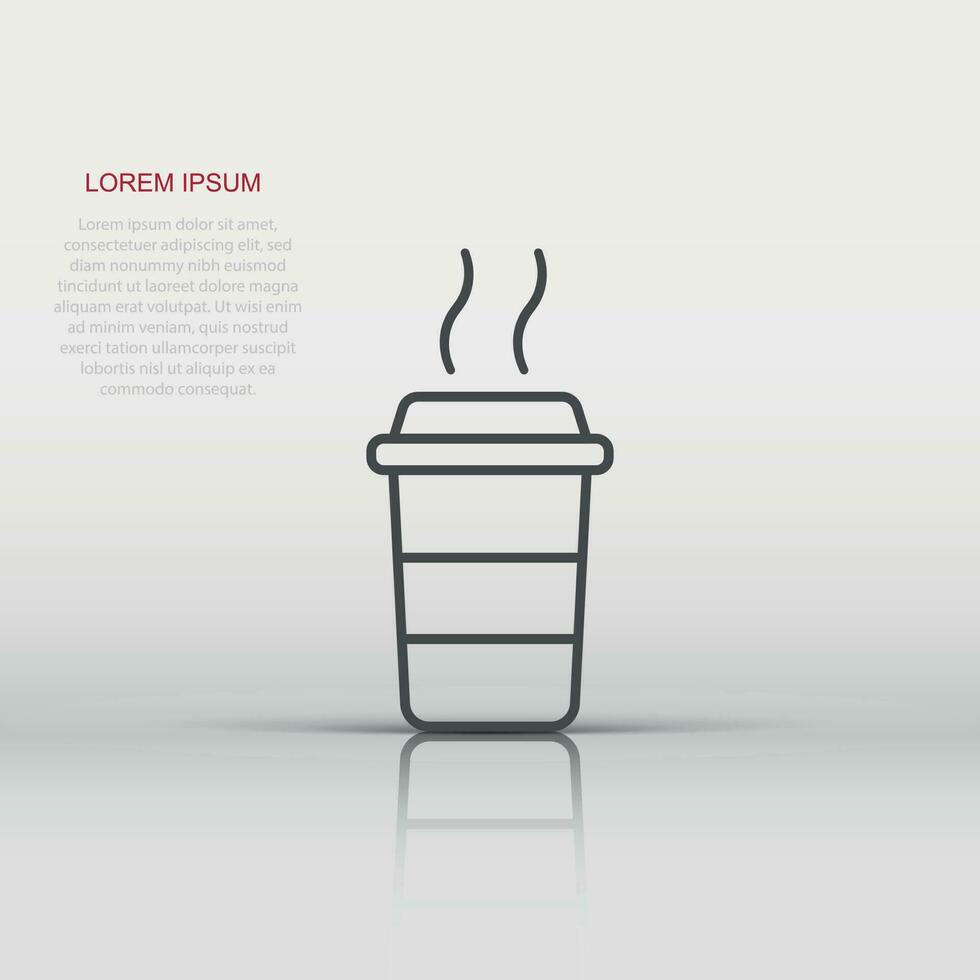 koffie kop icoon. vector illustratie. bedrijf concept koffie mok pictogram.