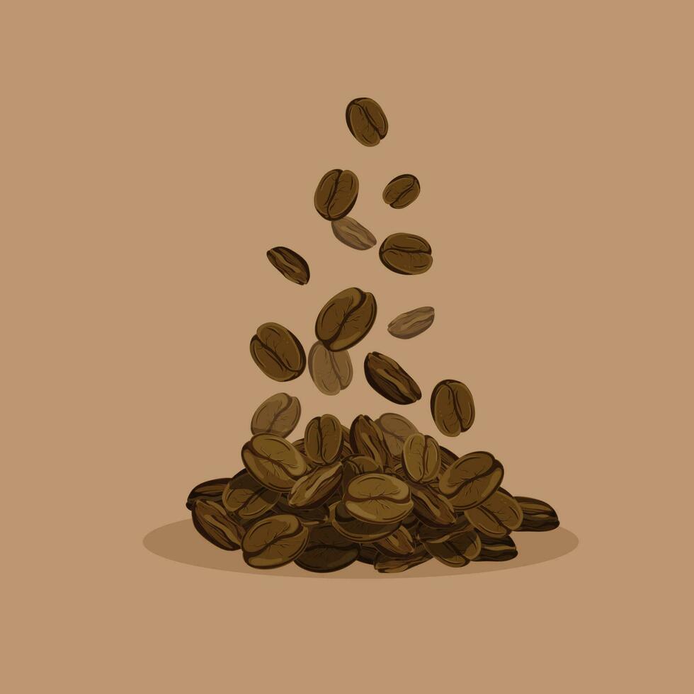 koffie bonen, vector illustratie, perfect materiaal, graan selectie
