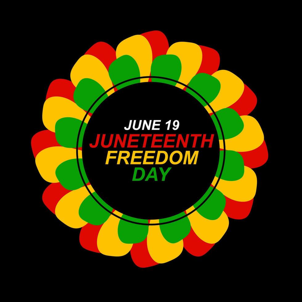 juneteenth vrijheid dag, een jaar- vakantie in Amerika Aan juni 19, juneteenth vrijheid dag. vector