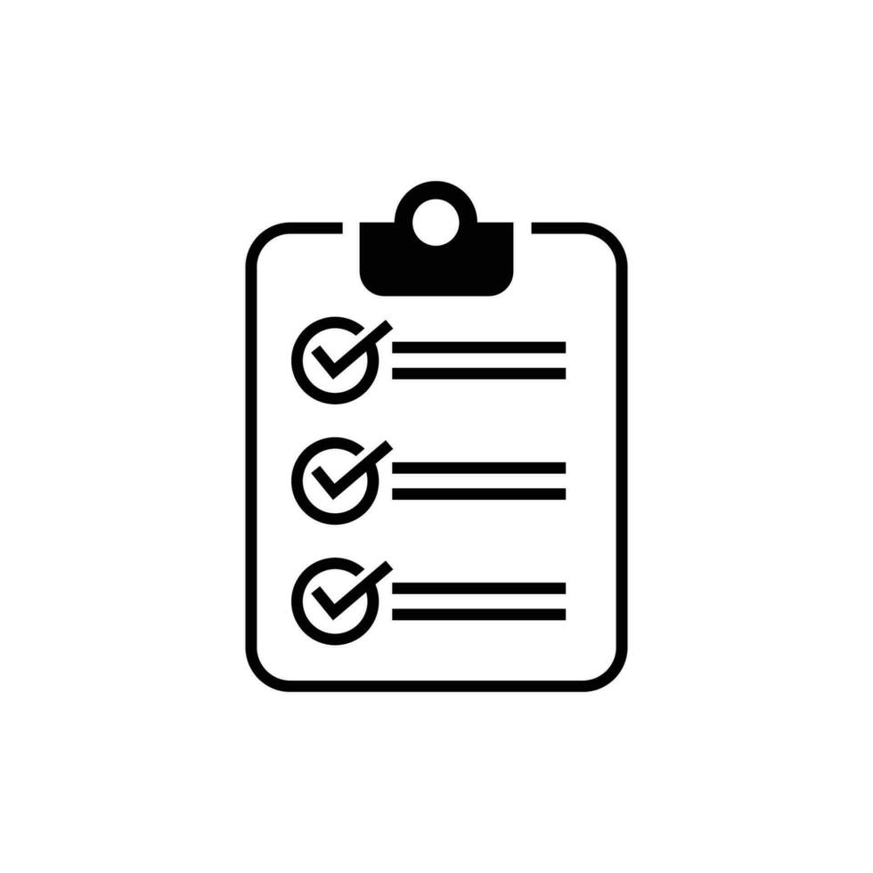 checklist icoon ontwerp. document teken en symbool voor web plaats en sollicitatie. vector