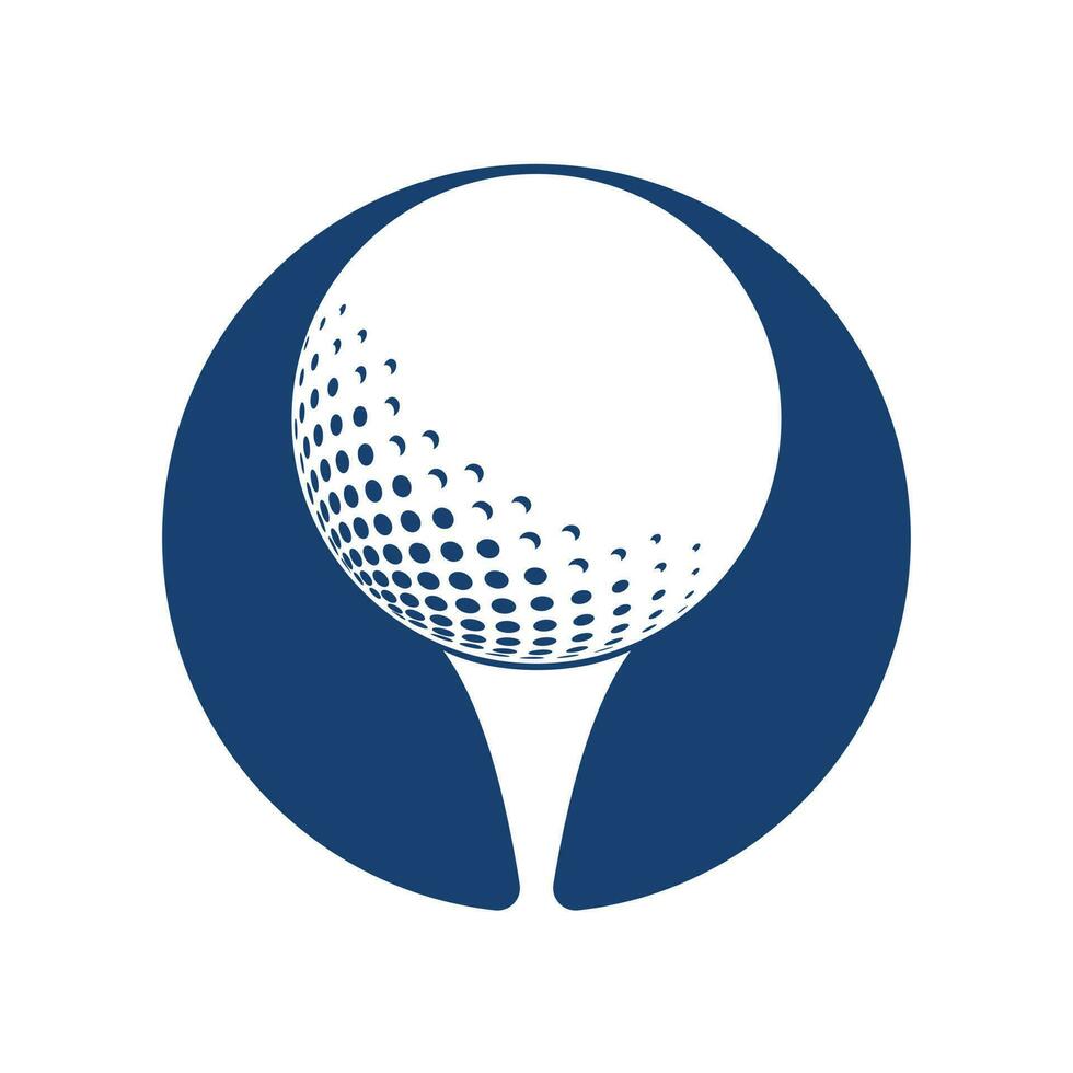 golf logo met elementen van bal ontwerp. kan worden gebruikt voor golf uitrusting bedrijven. vector