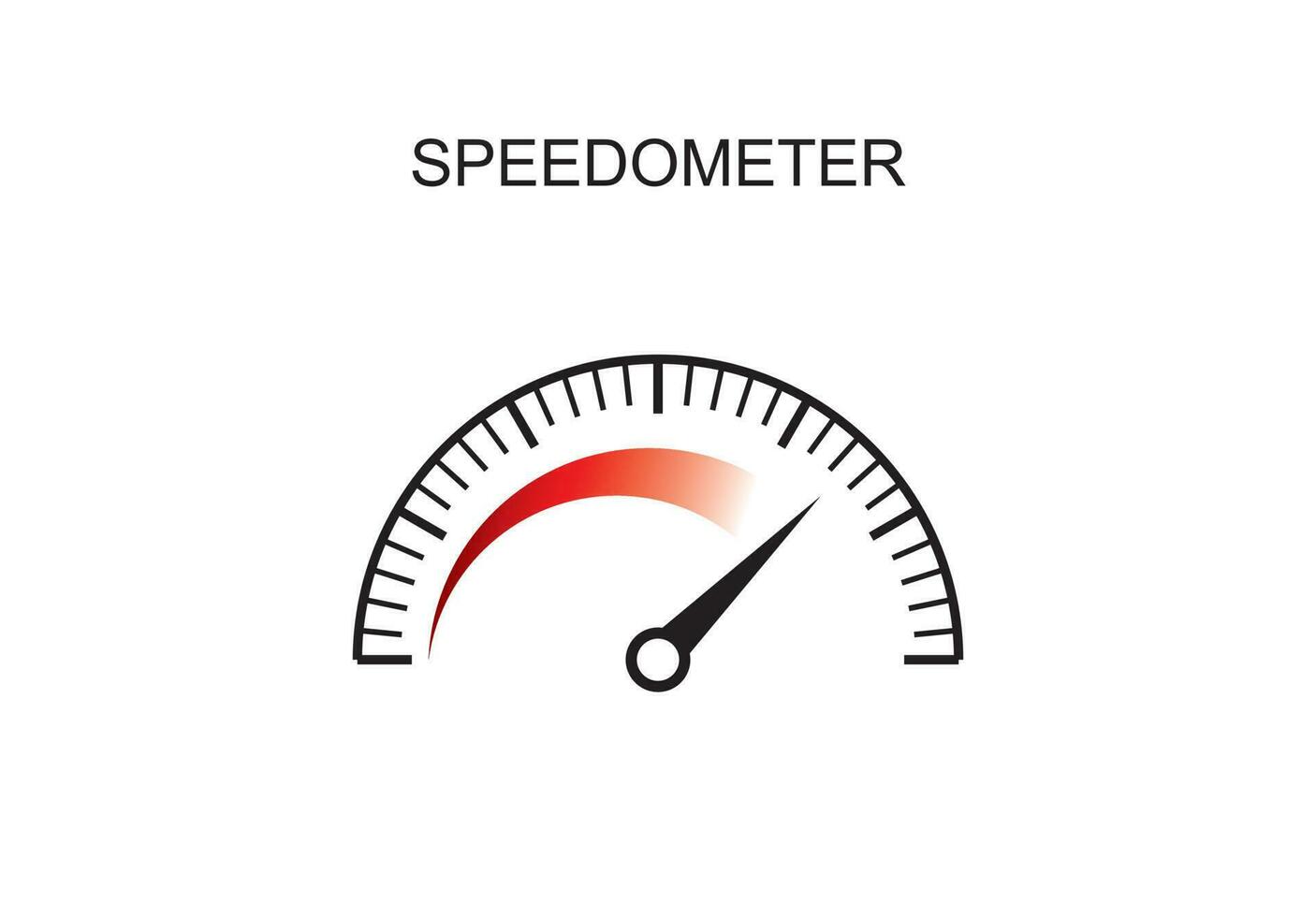 snelheidsmeter icoon vector illustratie Aan achtergrond