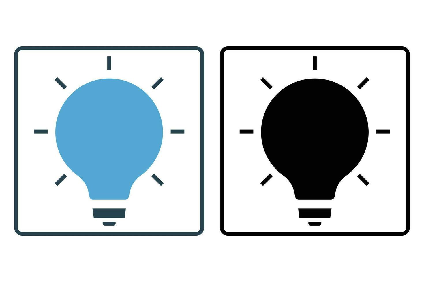 innovatie icoon illustratie. licht lamp icoon. icoon verwant naar idee. solide icoon stijl. gemakkelijk vector ontwerp bewerkbare