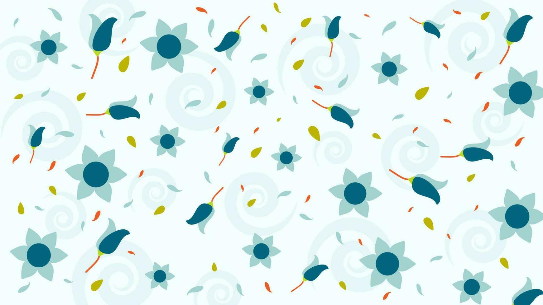 naadloos bloem en kolken patroon Aan wit achtergrond. vector