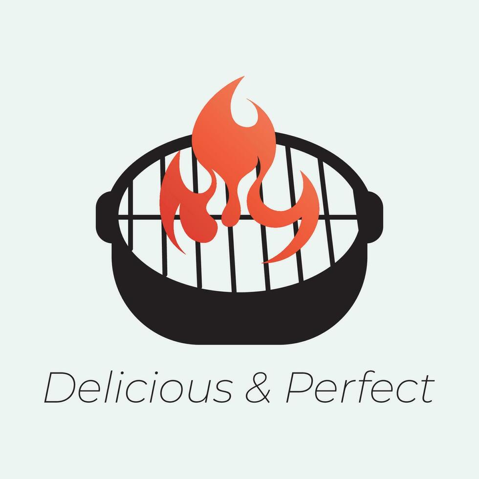 barbecue logo ontwerp sjabloon illustratie. vector