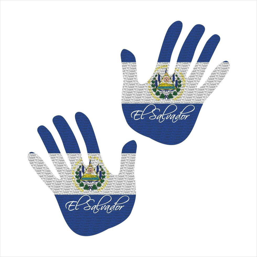 el Salvador vlag hand- vector