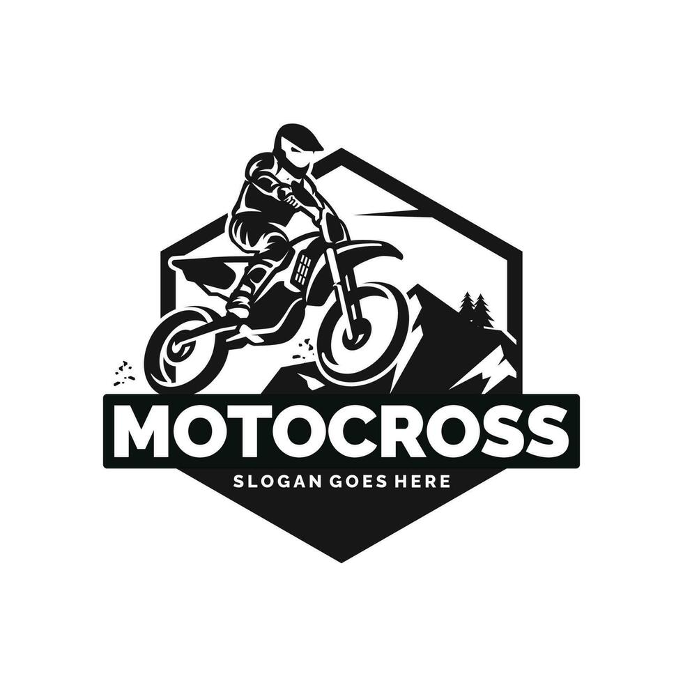 motorcross logo ontwerp vector