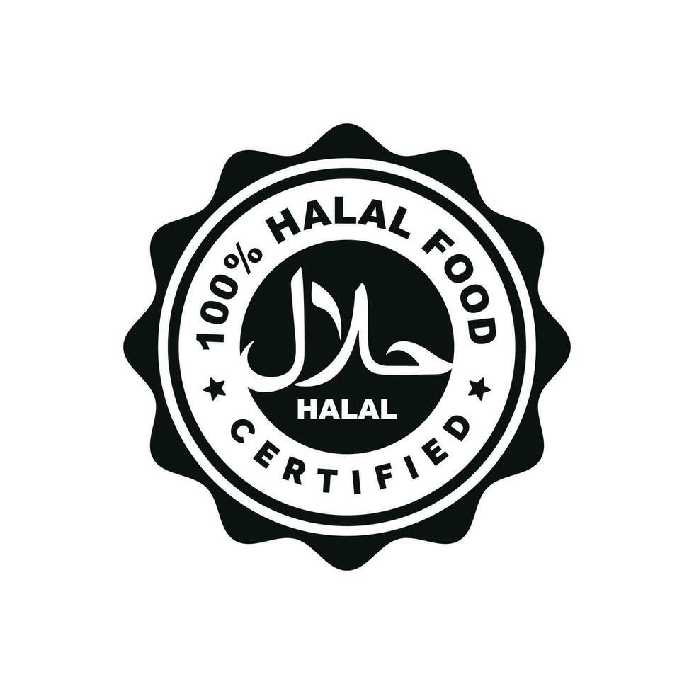 halal Mark icoon geïsoleerd Aan wit achtergrond vector