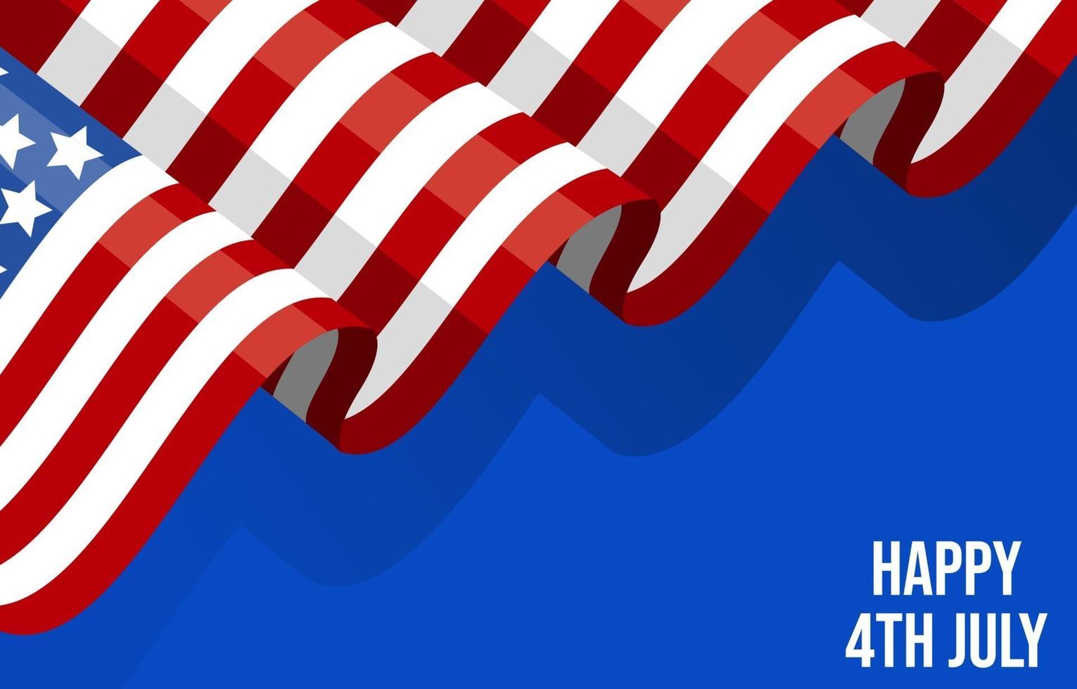 4 juli amerika vlag achtergrond vector