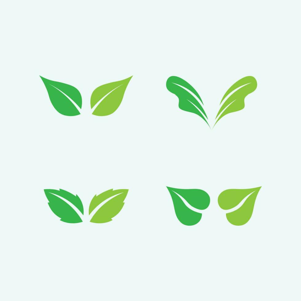 blad logo ontwerp vector voor natuur symbool sjabloon bewerkbare, groene blad logo ecologie natuur element vector pictogram.