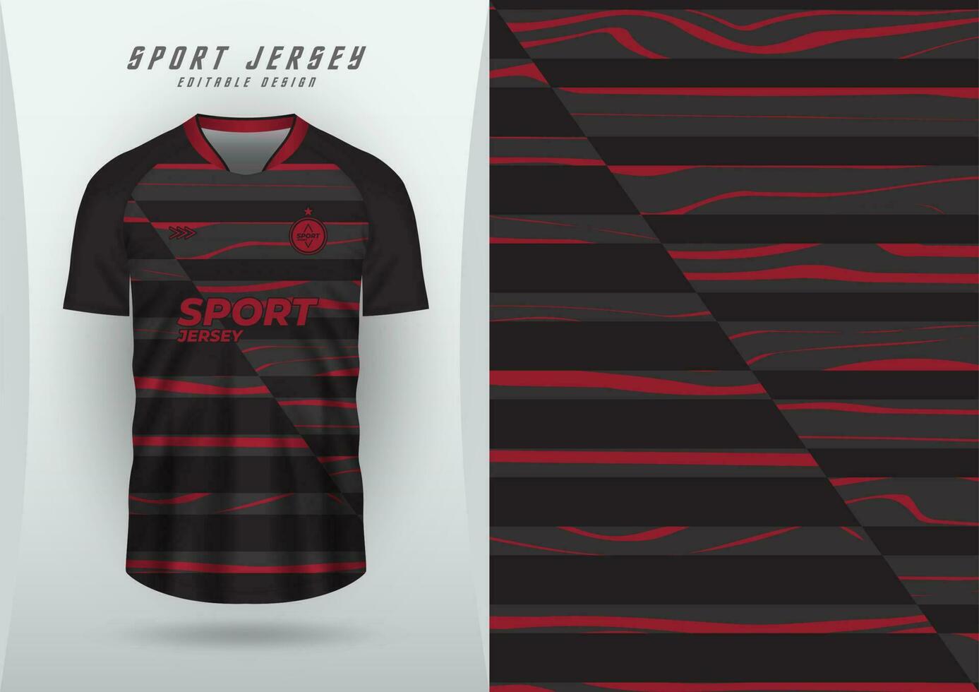 achtergrond voor sport- Jersey, voetbal Jersey, rennen Jersey, racing Jersey, zwart rood streep patroon. vector