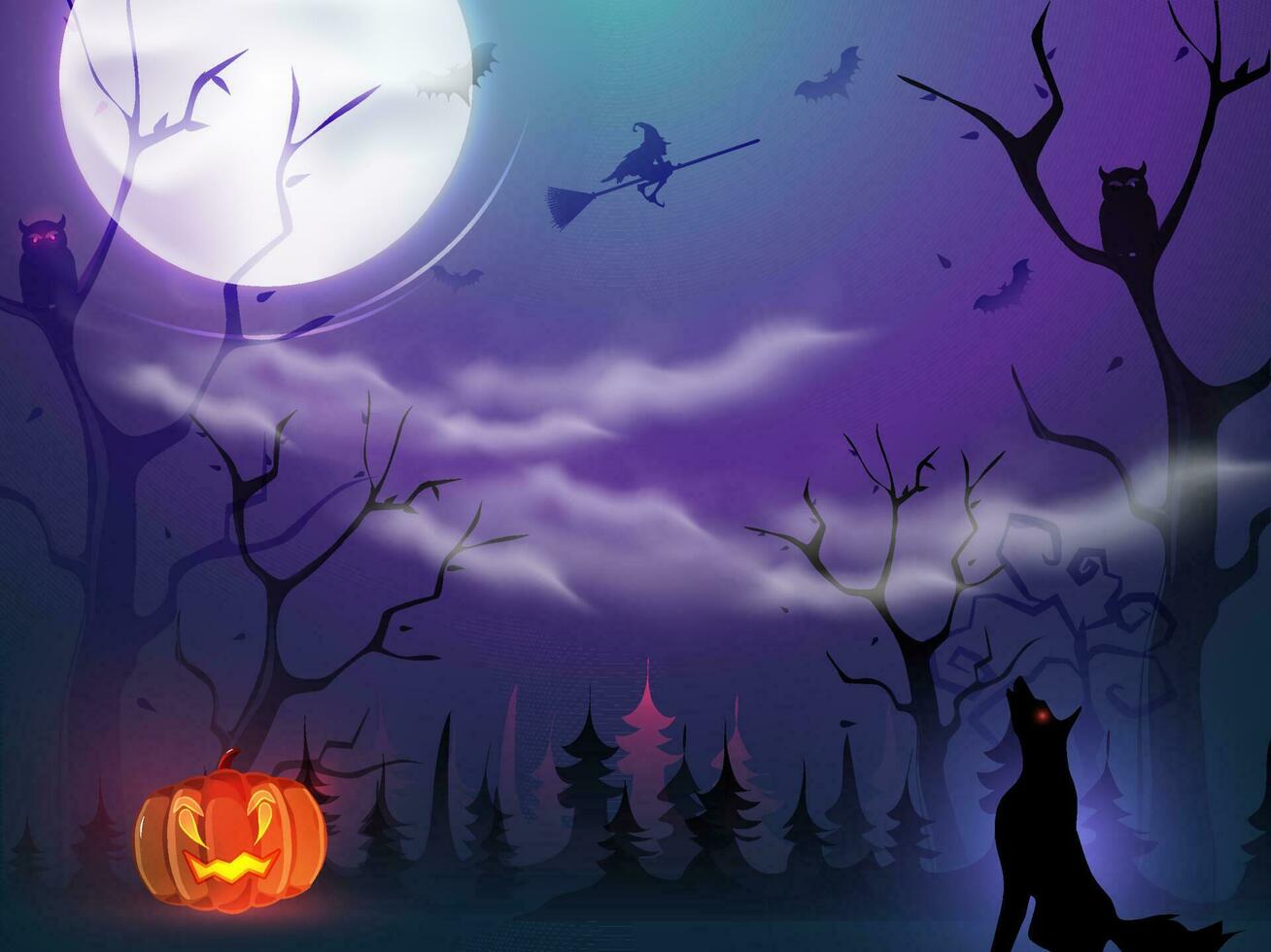 halloween nacht achtergrond. vector