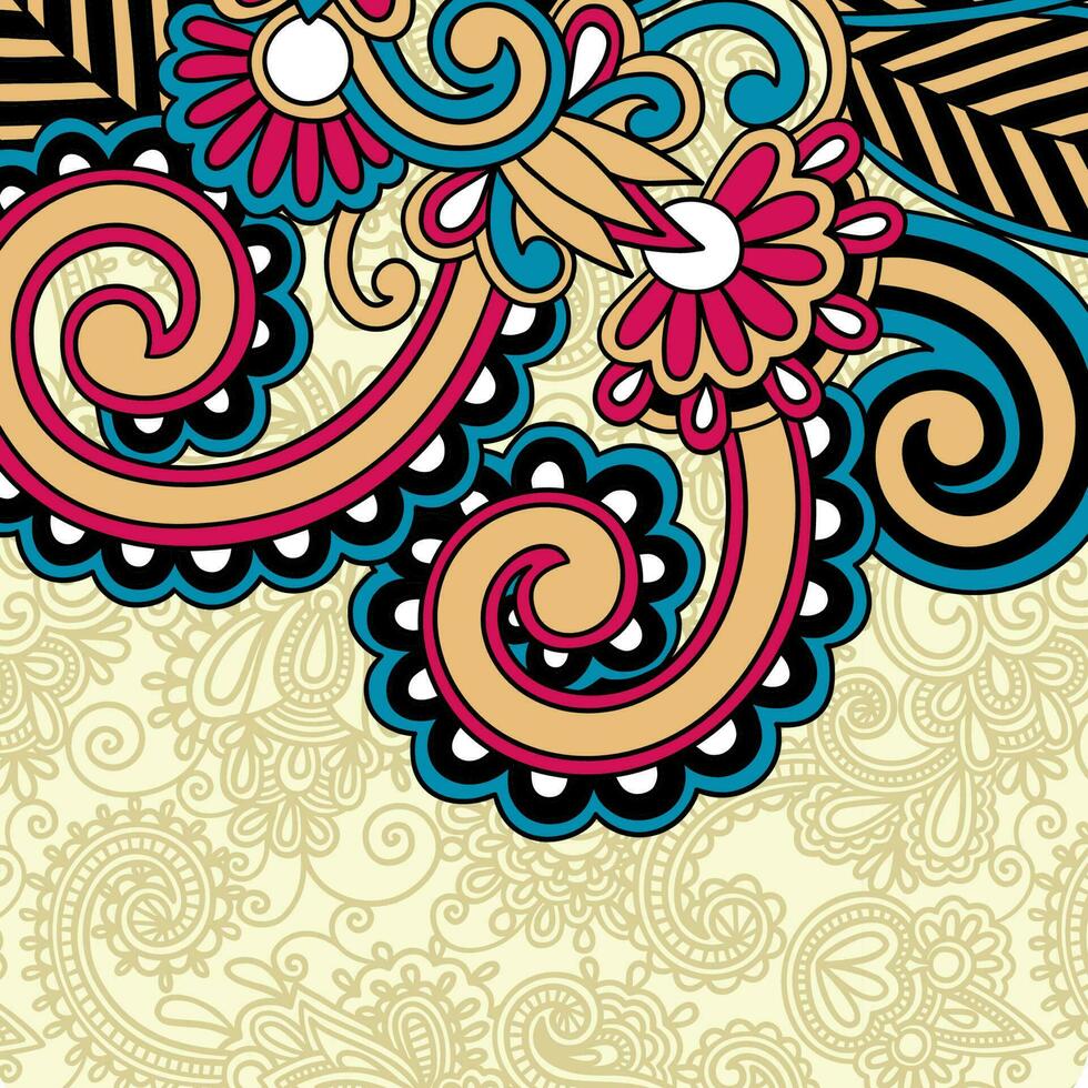 bloemen achtergrond met paisley en Indisch bloemen. damast stijl patroon voor textiel en decoratie. klassiek ornament met bloemen. vector