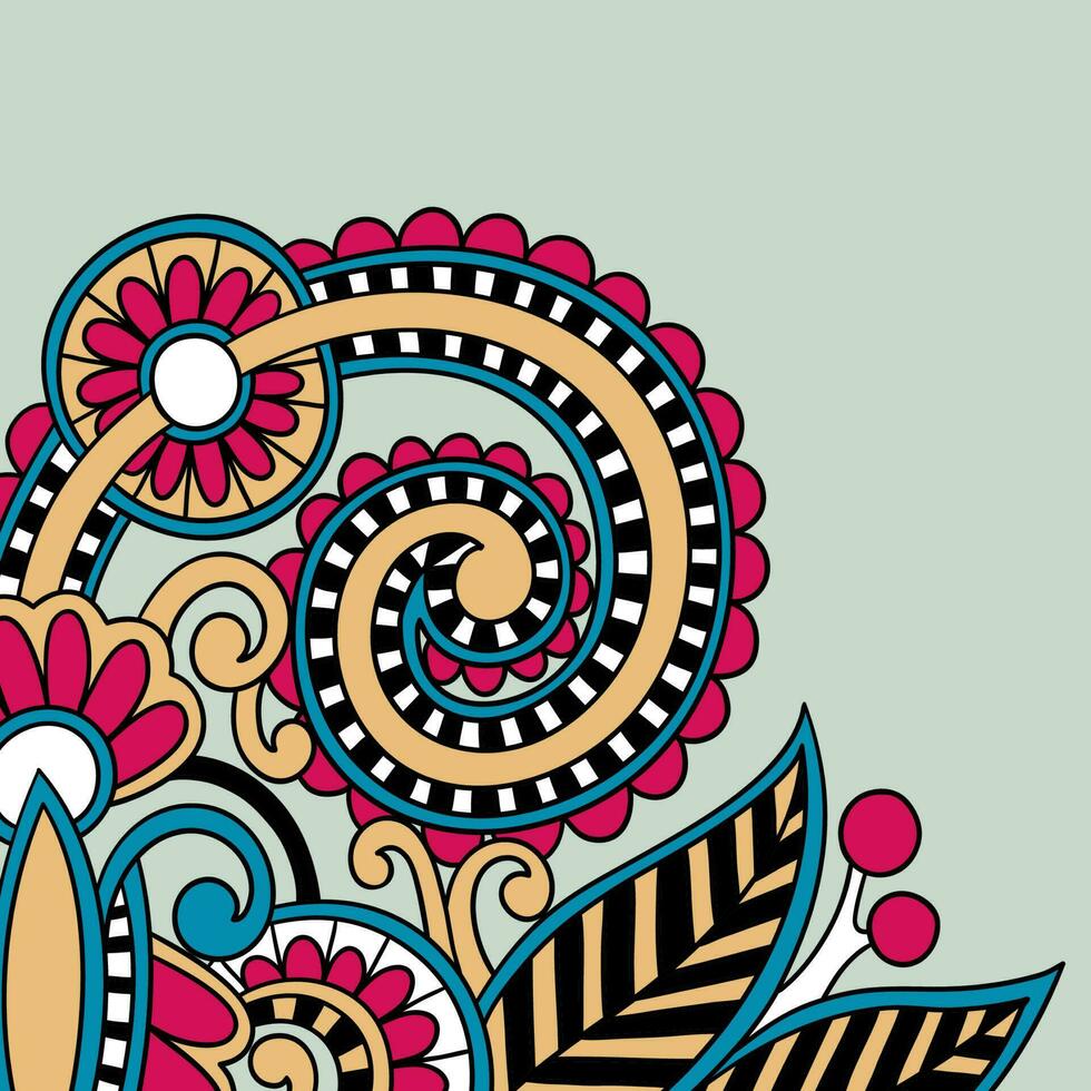 bloemen achtergrond met paisley en Indisch bloemen. damast stijl patroon voor textiel en decoratie. klassiek ornament met bloemen. vector