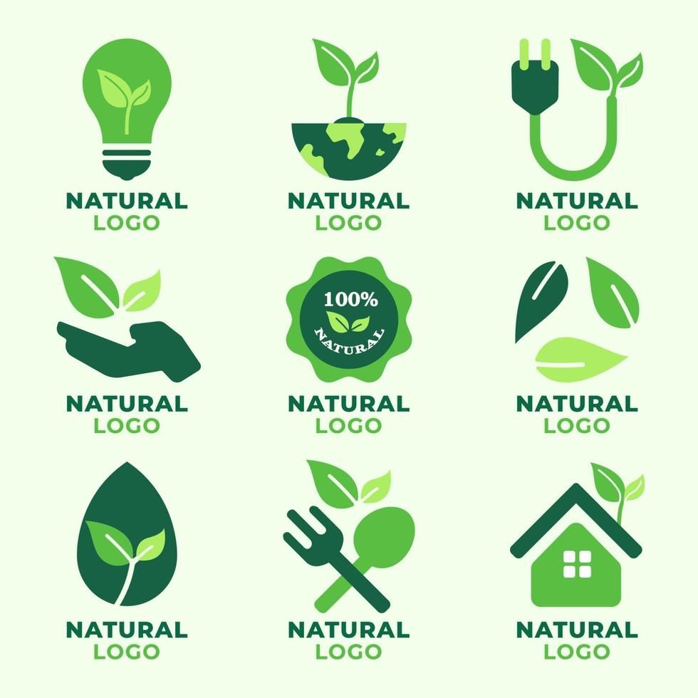 natuurlijke logo-collectie vector