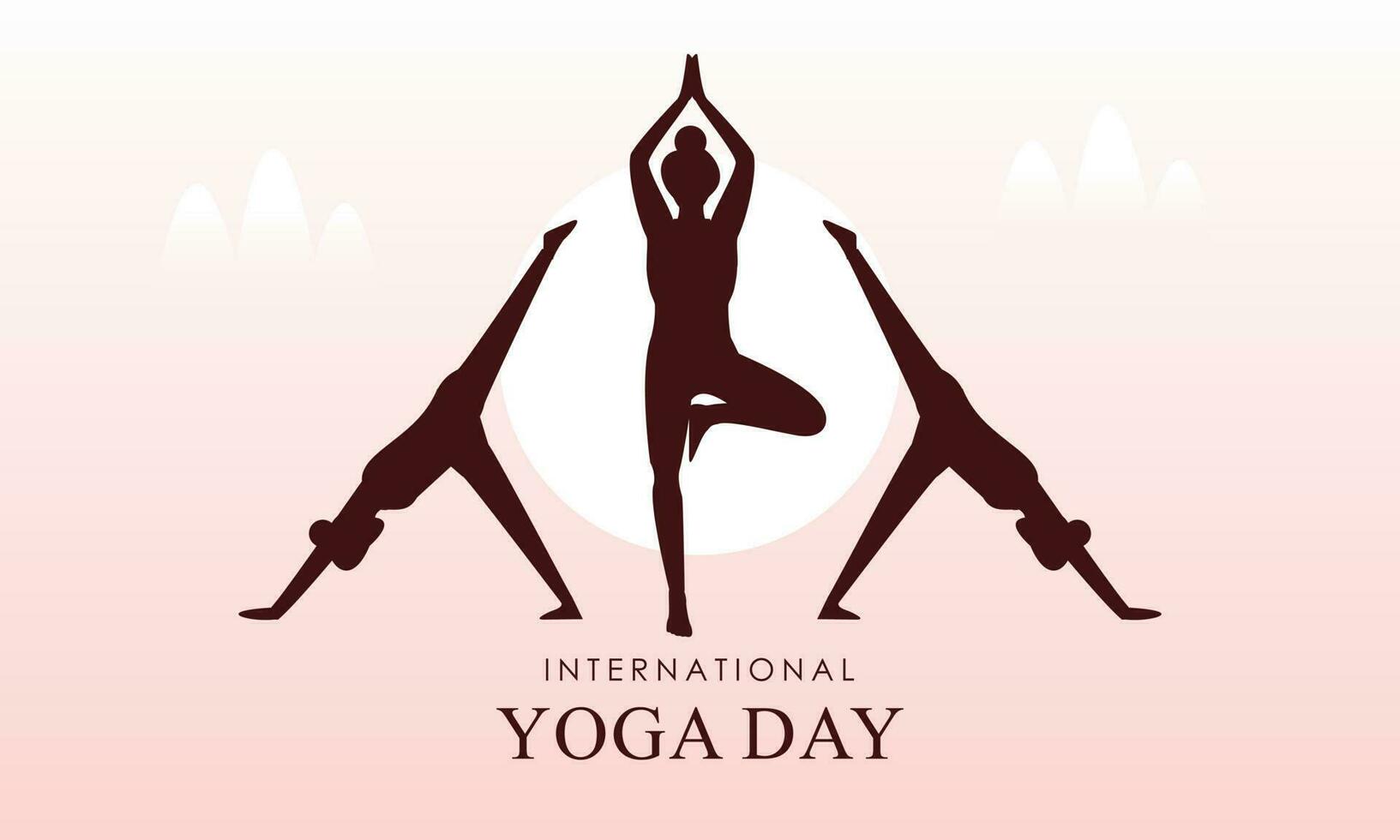 Internationale dag van yoga illustratie. yoga lichaam houding vector