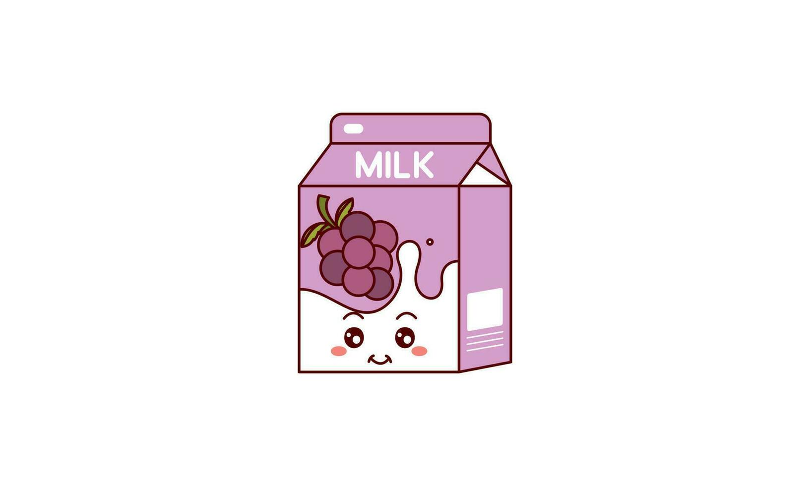 tekenfilm melk. Aziatisch Product. kawaii anime ontwerp. tekenfilm stijl vector