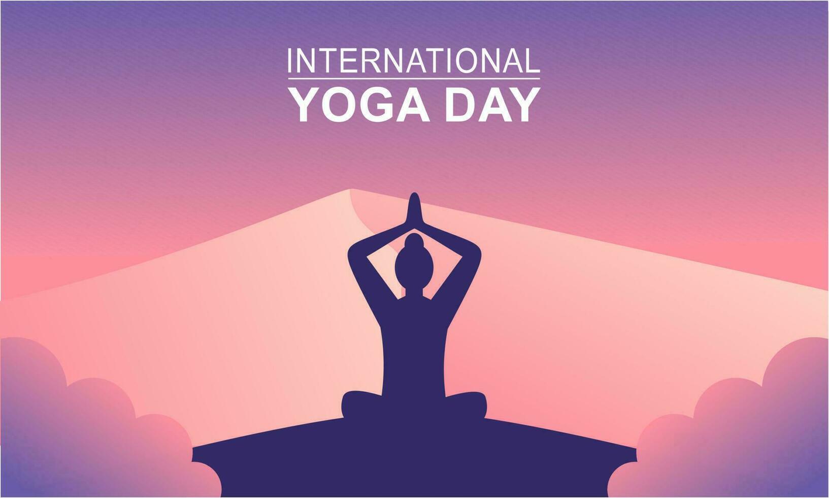 Internationale dag van yoga illustratie. yoga lichaam houding vector