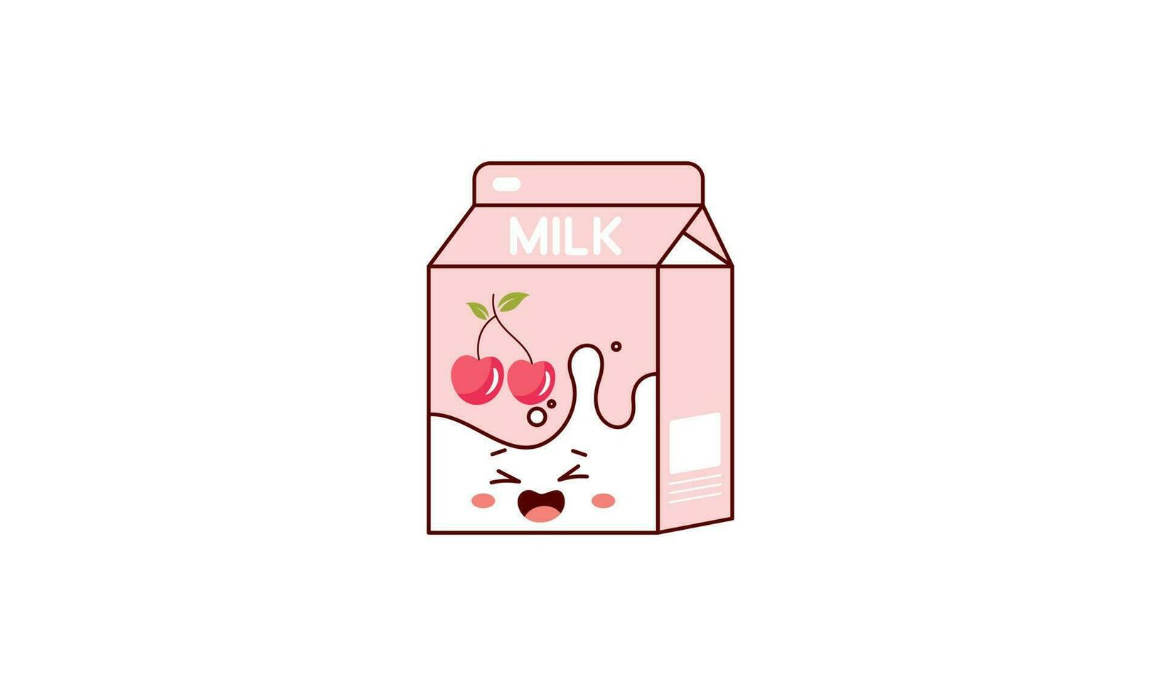 tekenfilm melk. Aziatisch Product. kawaii anime ontwerp. tekenfilm stijl vector