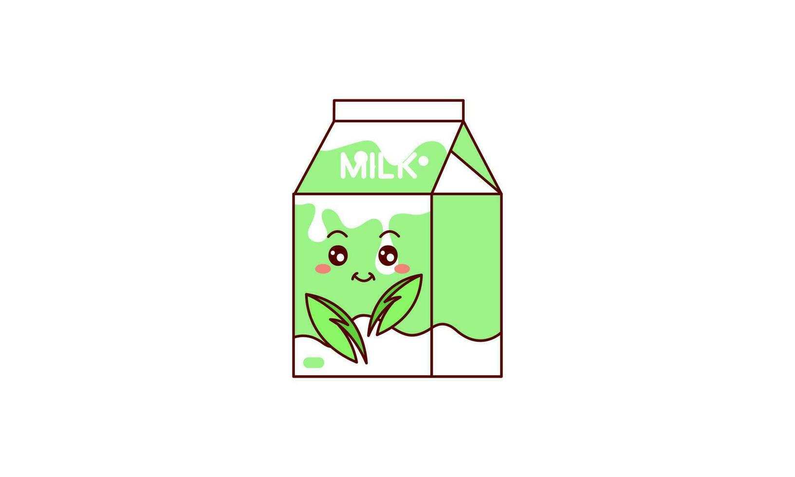 tekenfilm melk. Aziatisch Product. kawaii anime ontwerp. tekenfilm stijl vector