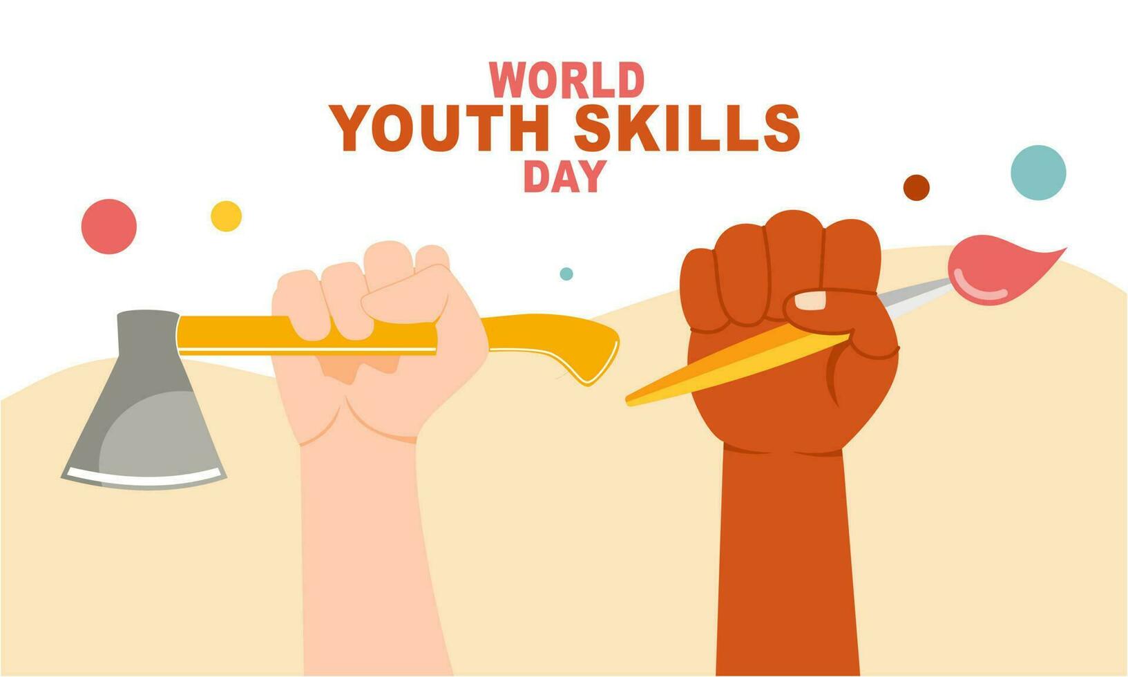 wereld jeugd vaardigheden dag concept illustratie vector