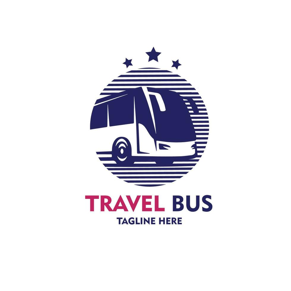 ontwerp logo reizen bus vector illustratie