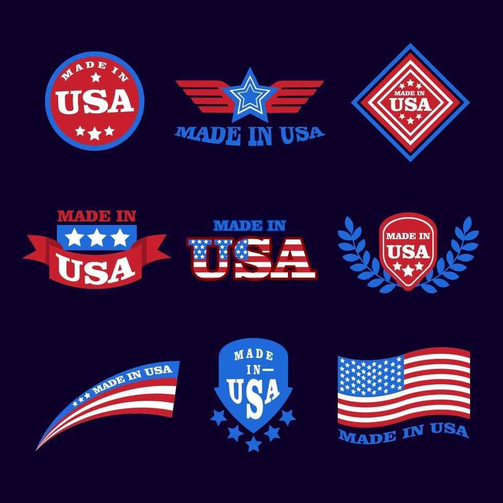 gemaakt in usa logo vector