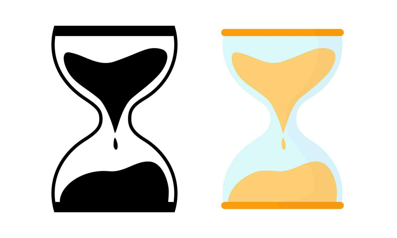 zandloper icoon reeks geïsoleerd vector illustratie. tijd tellen concept.