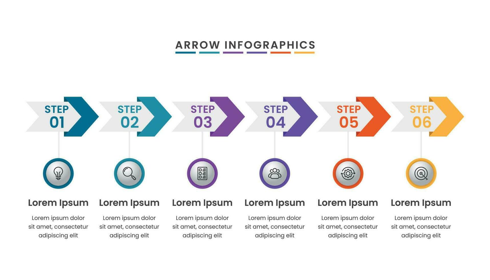 modern pijlen workflow infographic voor bedrijf presentatie. vector