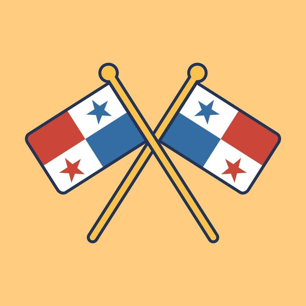 panama vlag pictogram illustratie vector