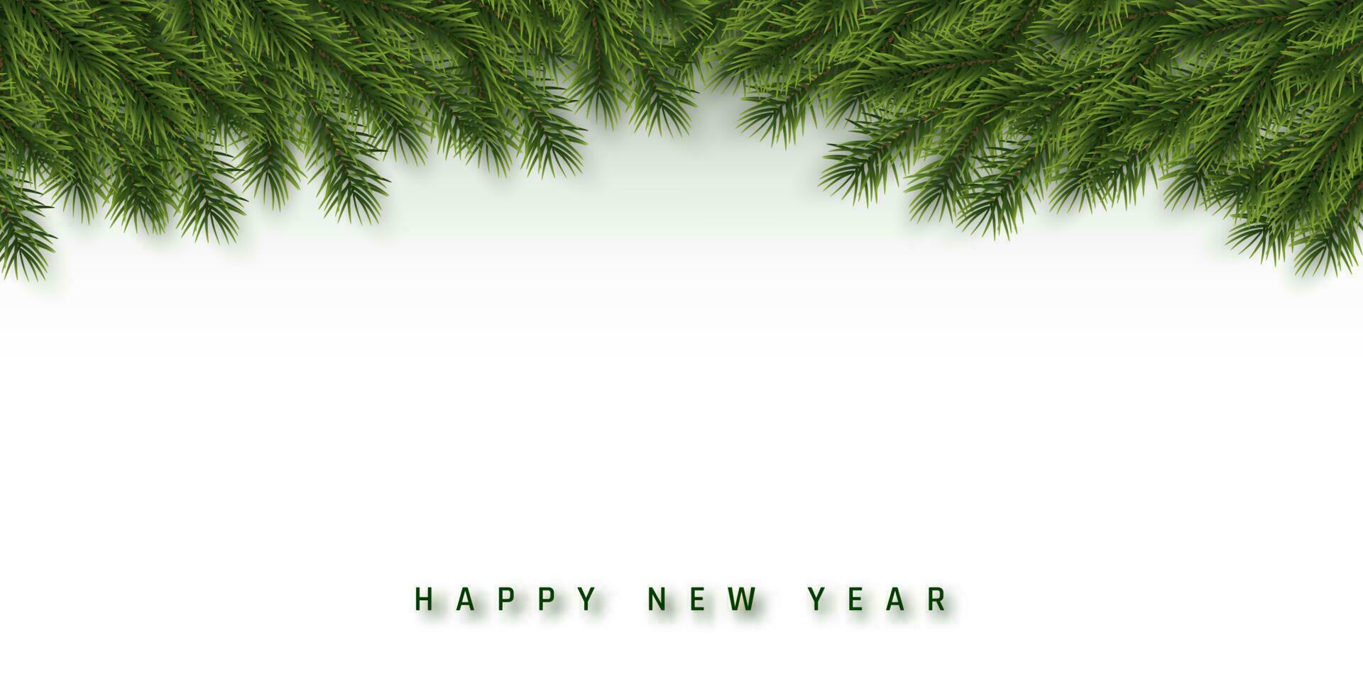 feestelijk Kerstmis of nieuw jaar achtergrond. Kerstmis boom takken. vakantie achtergrond. vector illustratie