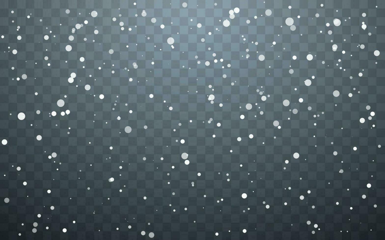 Kerstmis sneeuw. vallend sneeuwvlokken Aan donker achtergrond. sneeuwval. vector illustratie
