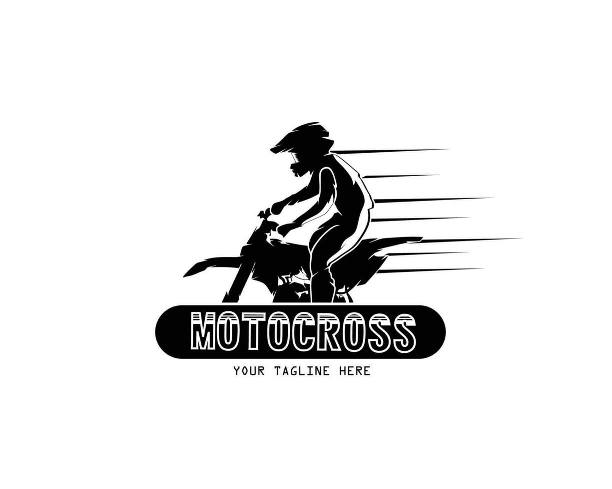 wijnoogst logo motorcross ontwerp vector