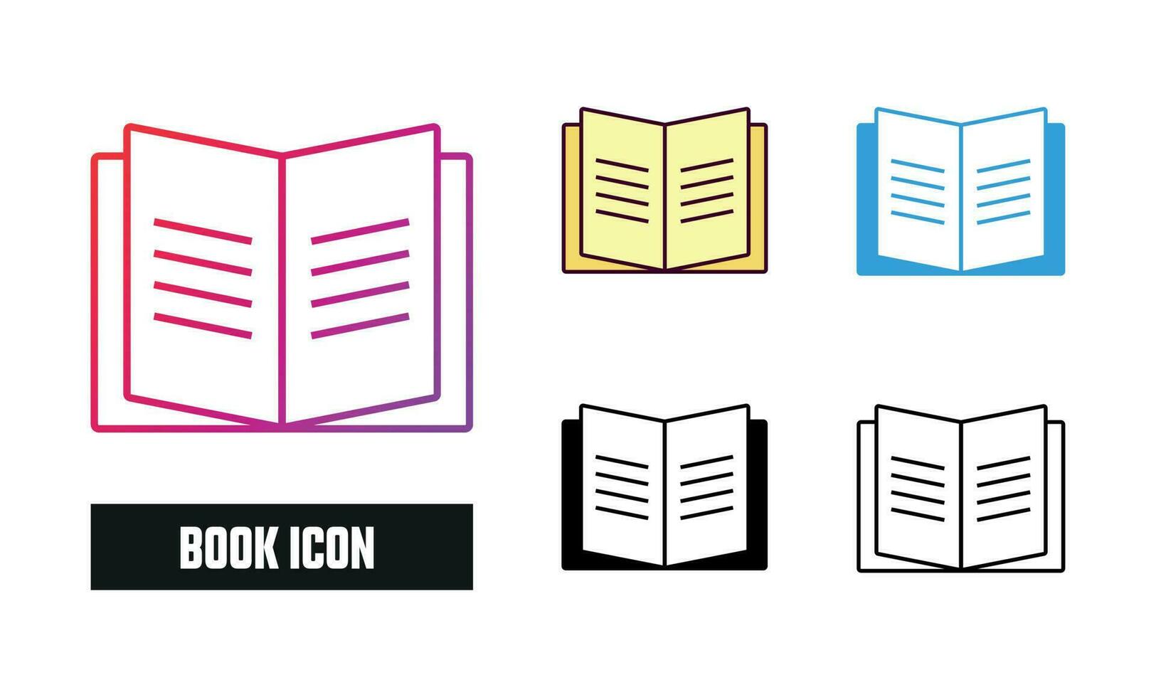 boek icoon reeks vector illustratie