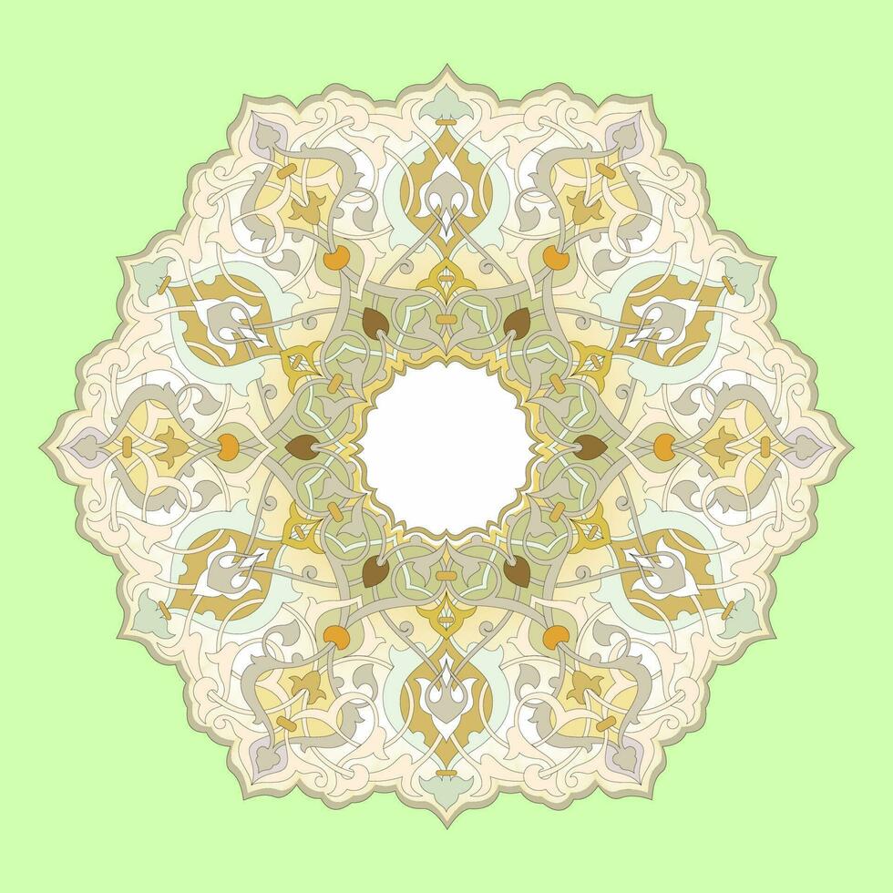 mandala bloemen ornament met divers kleuren vector