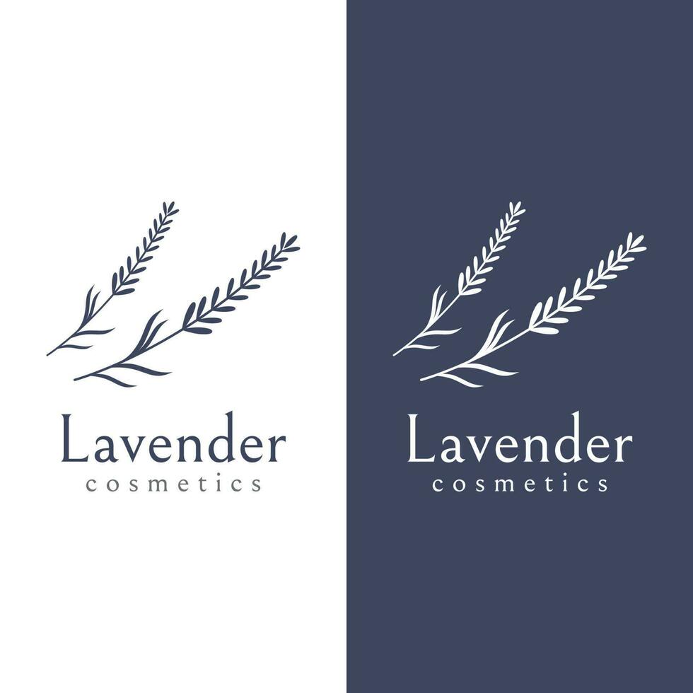 hand- getrokken biologisch lavendel bloem logo sjabloon ontwerp.logo voor kunstmatig, schoonheid, thee, olie, kruid. vector