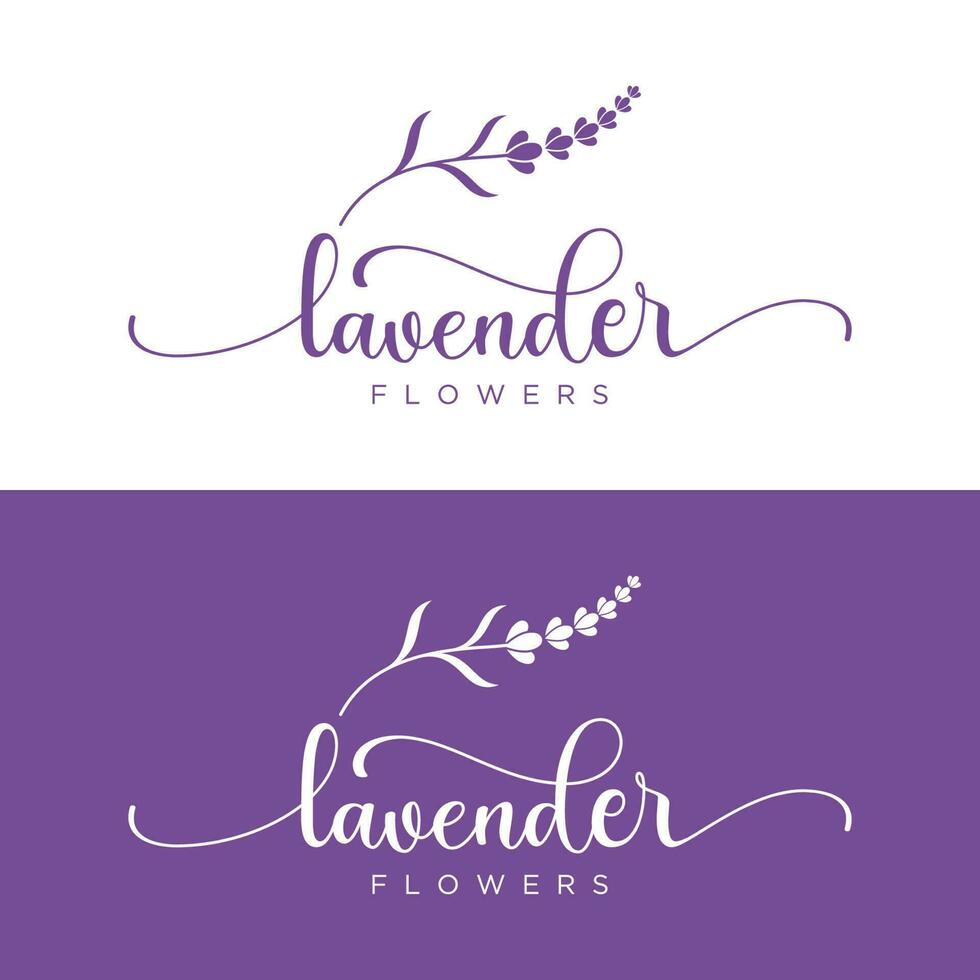 hand- getrokken biologisch lavendel bloem logo sjabloon ontwerp.logo voor kunstmatig, schoonheid, thee, olie, kruid. vector