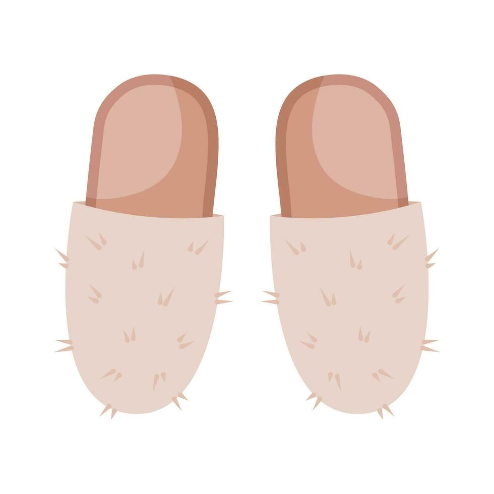 huis slippers. vector illustratie in vlak tekenfilm stijl geïsoleerd Aan wit achtergrond.