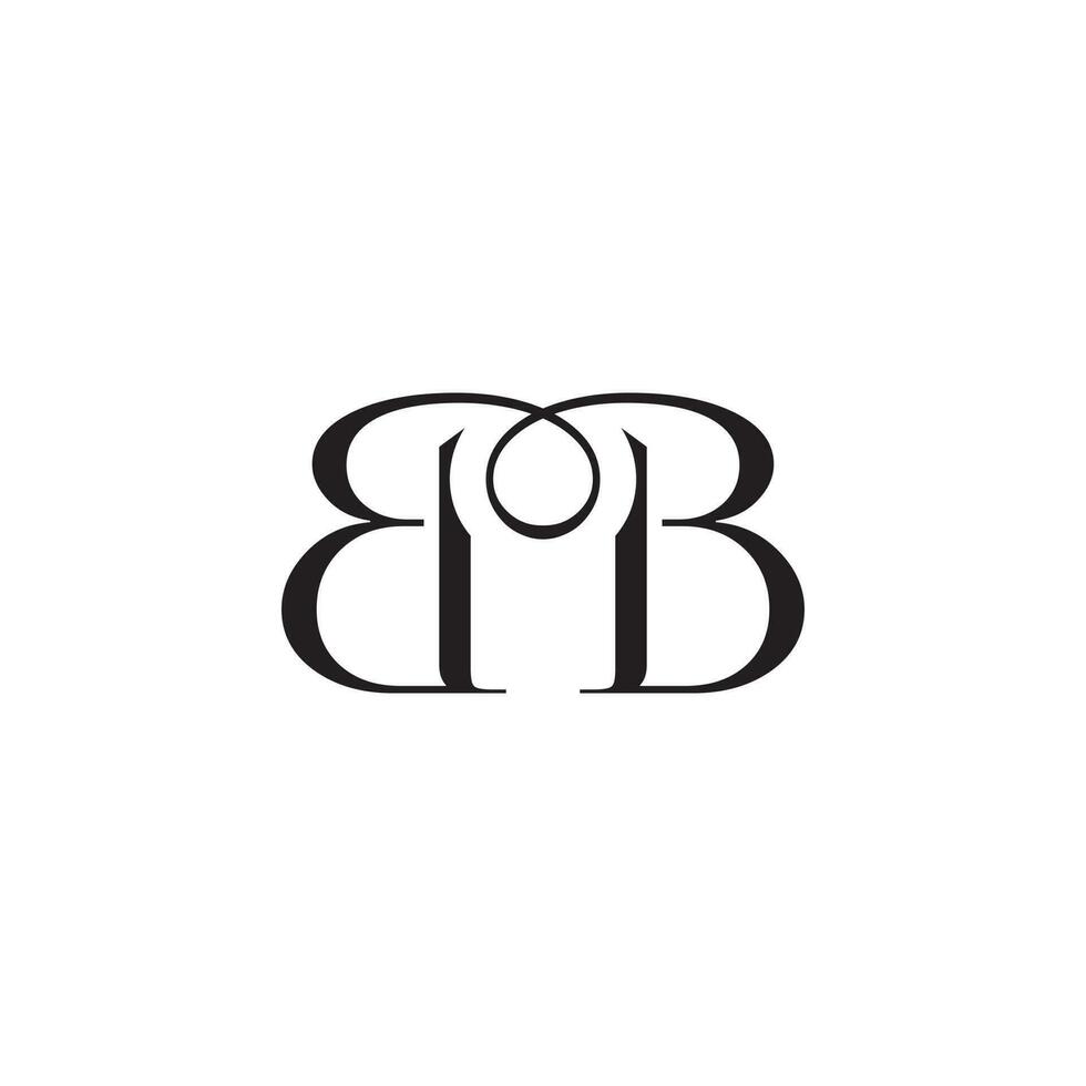 elegant luxe brief bb verbonden naar elk andere logo ontwerp vector illustratie.