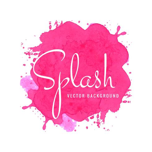 Abstracte roze aquarel splash achtergrond vector