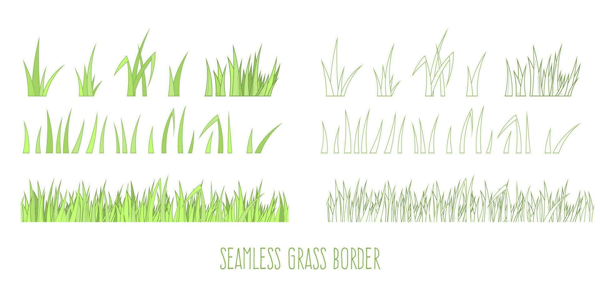 naadloos gras grens vector