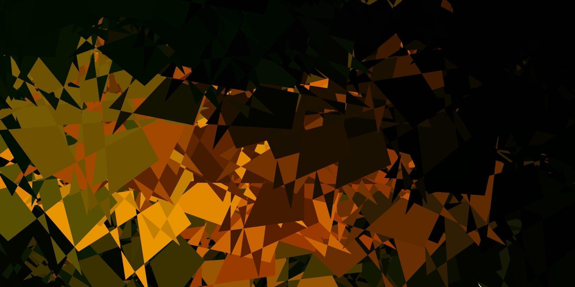 donkergroen, geel vectormalplaatje met abstracte vormen. vector