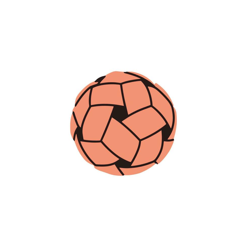 sepak takraw bal hand- getrokken icoon. sport- uitrusting vector symbool geïsoleerd Aan wit achtergrond.