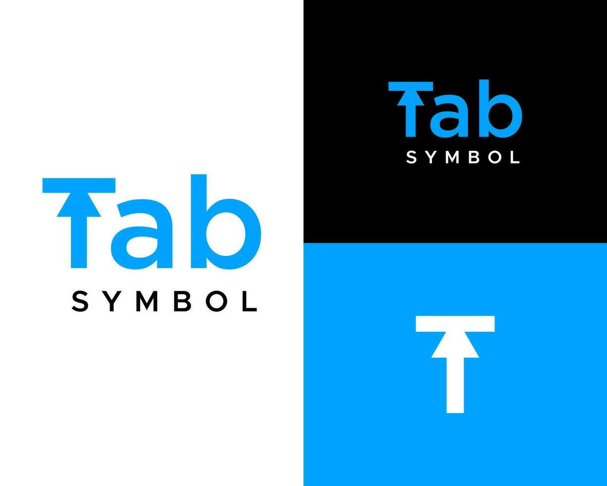 een logo voor een nieuw merk van tab symbool vector