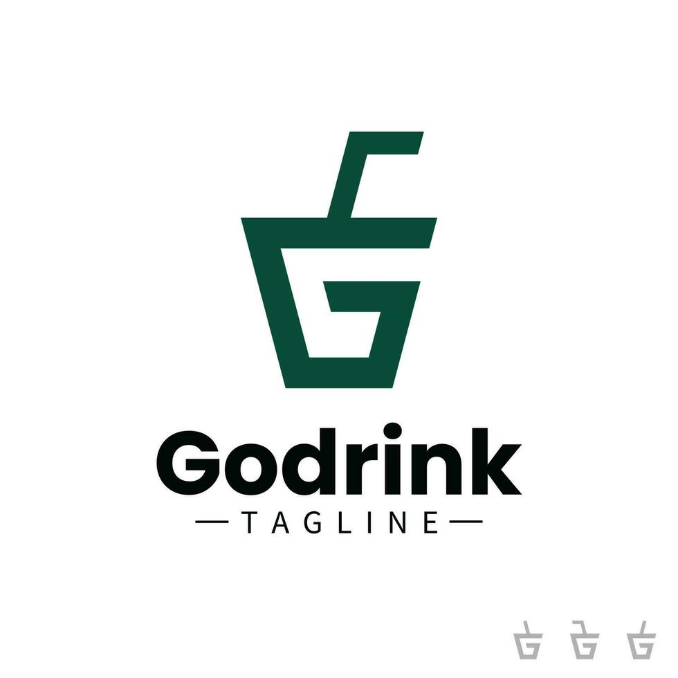 ga drinken logo ontwerp vector