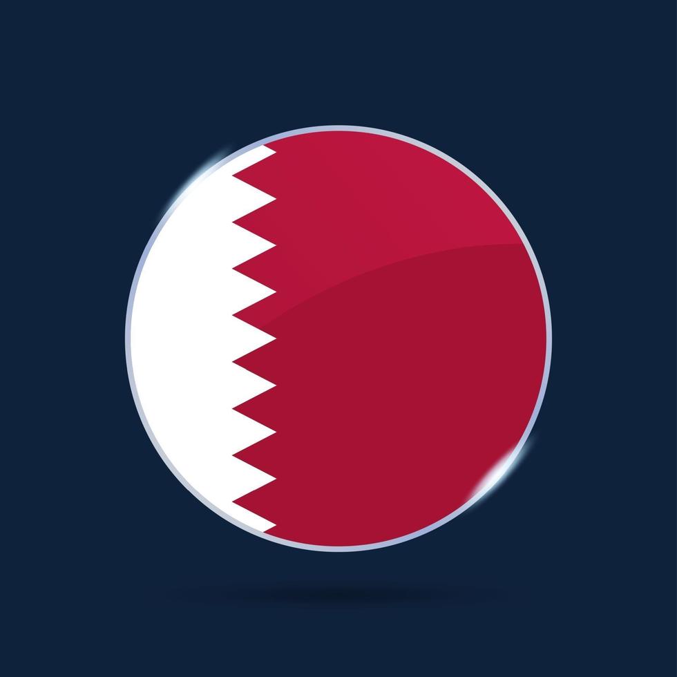 qatar nationale vlag cirkel knoppictogram vector