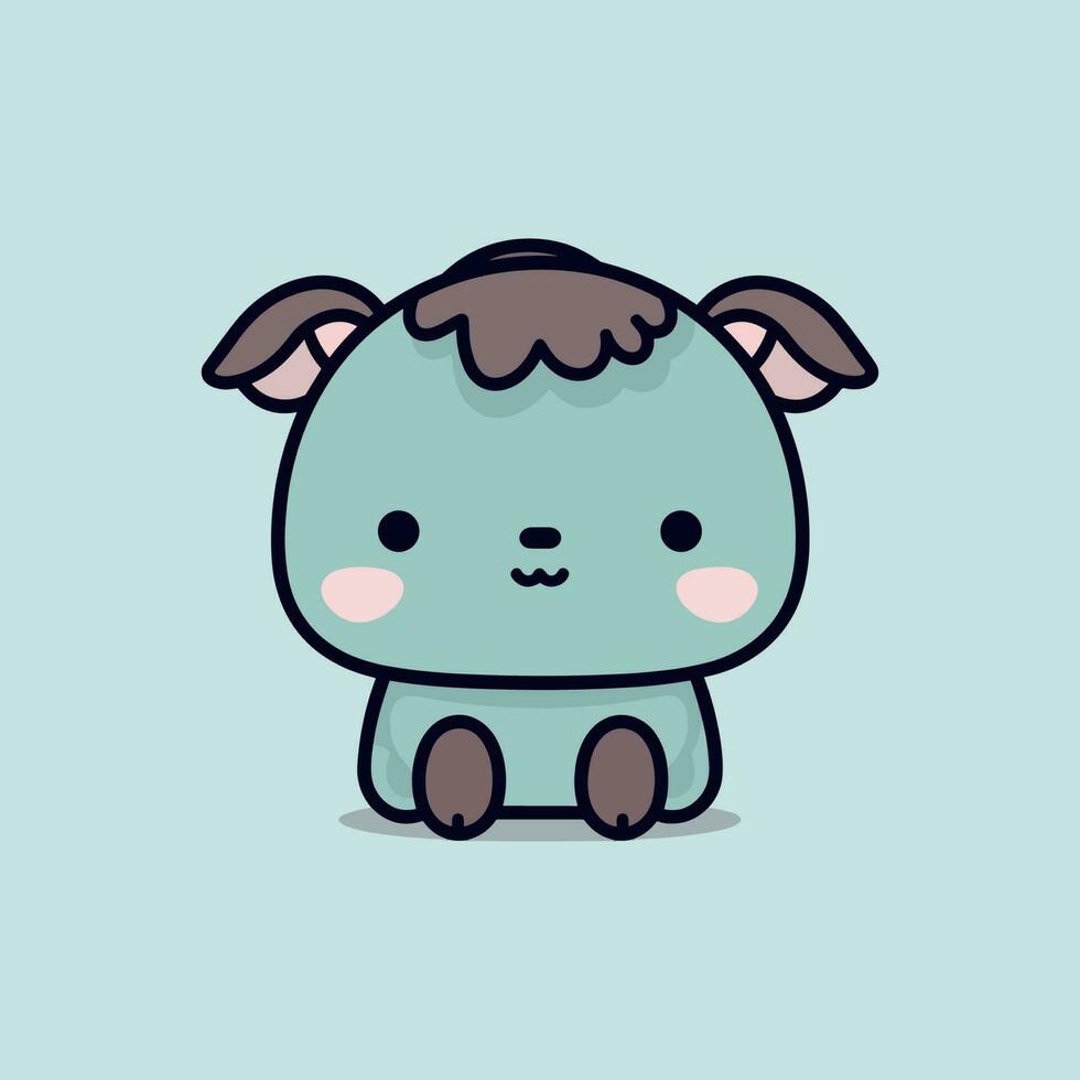 huiselijk buffel schattig kawaii tekenfilm illustratie vector