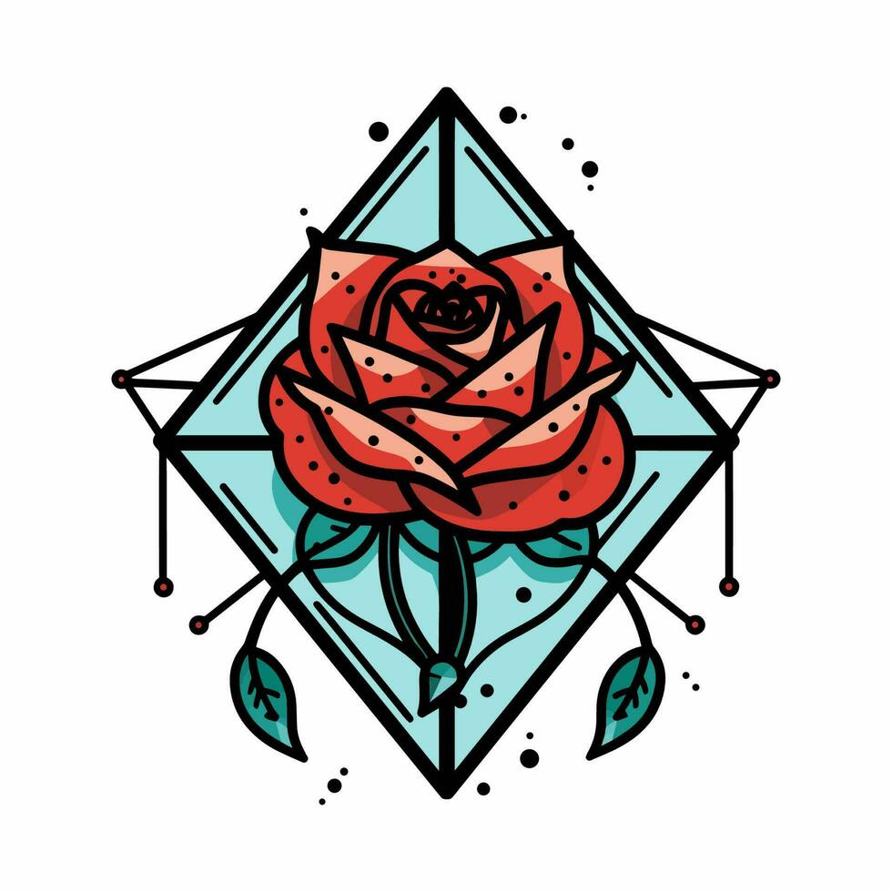 rozen bloem hand getekend logo ontwerp illustratie vector